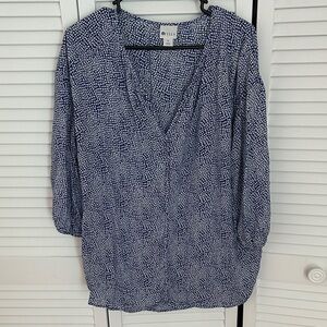 STYLUS Blue and White Blouse